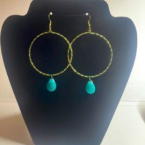 Beaded hoop earrings